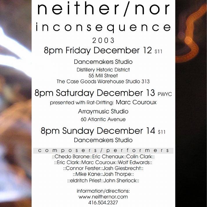 inconsequence festival poster, 2003
