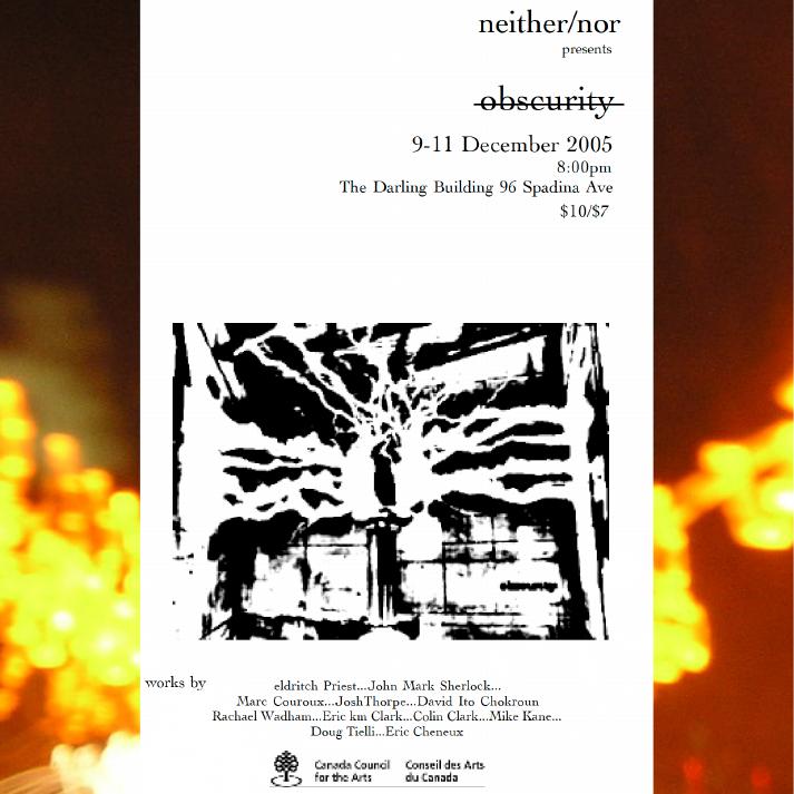 obscurity festival poster, 2005
