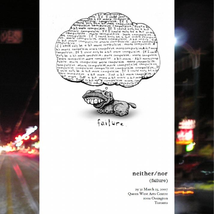 failure festival flyer with cartoon hippo