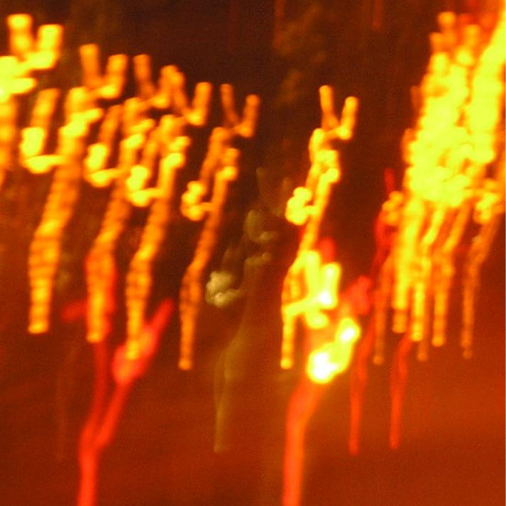 Abstract orange light trails